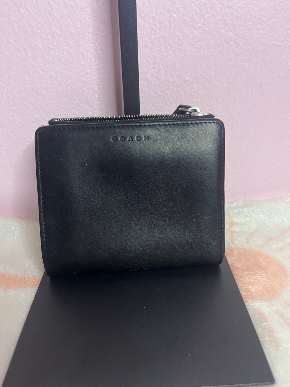 Vintage Coach Black Leather Wallet